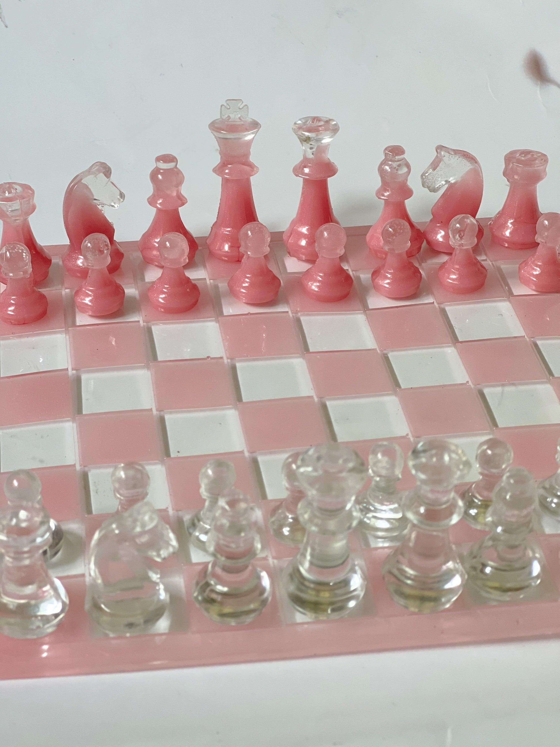 Chess Board | Innocent | Resin Handmade | Big Size - Nature's Art Lab