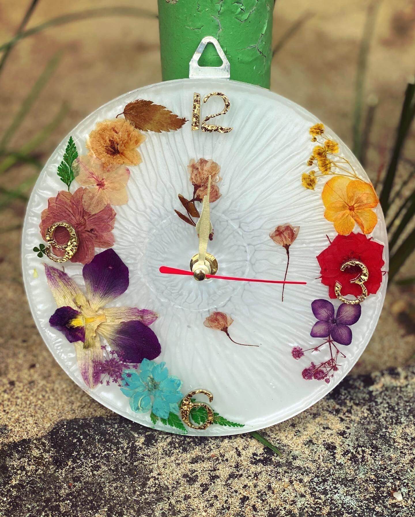 Clock | Resin Handmade |Large - Nature's Art Lab