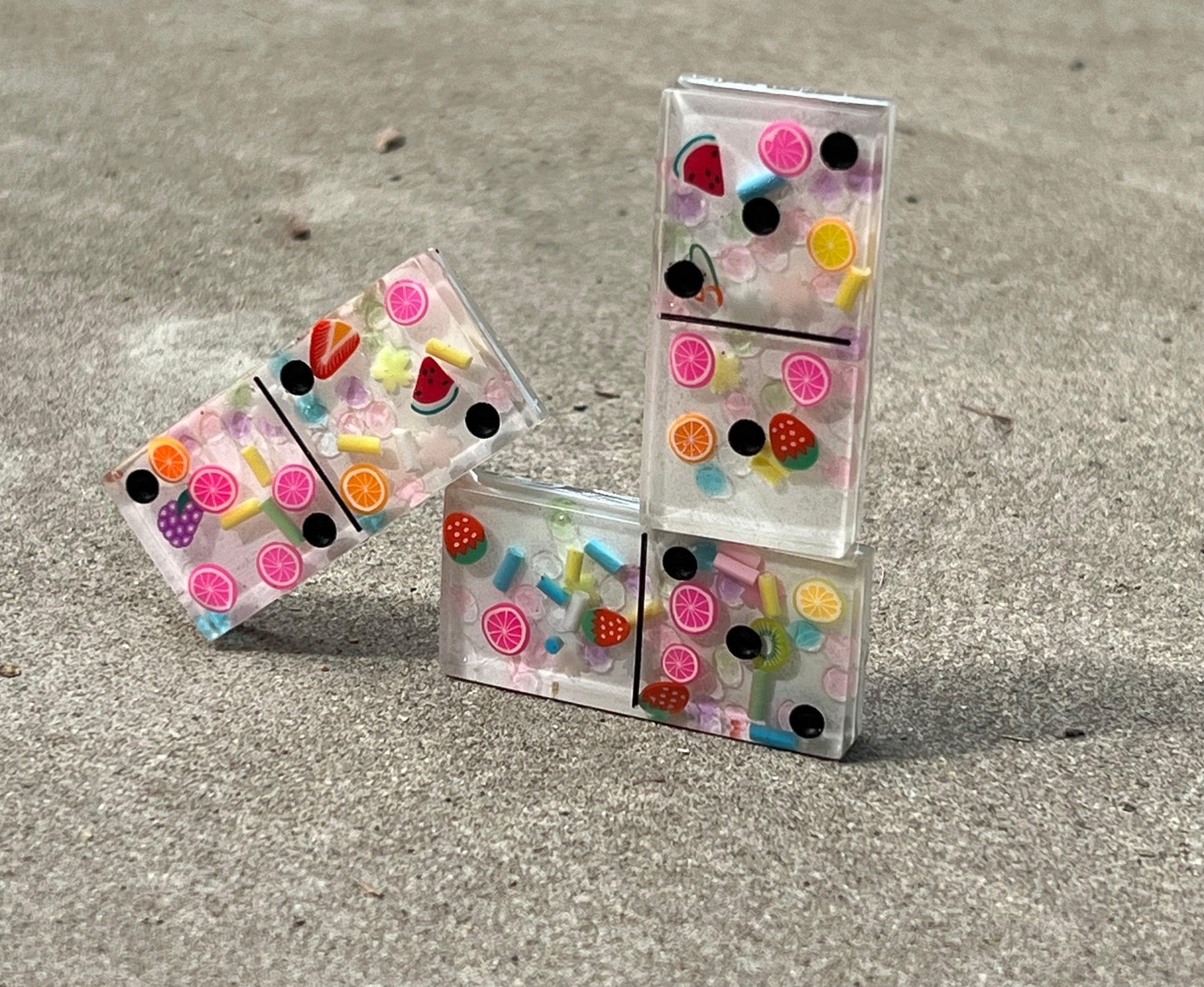 Juicy Summer | Resin Handmade Domino Game Set - Nature's Art Lab