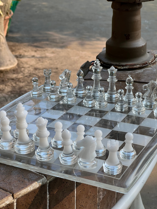 Translucent Large Resin Handmade Chess Board